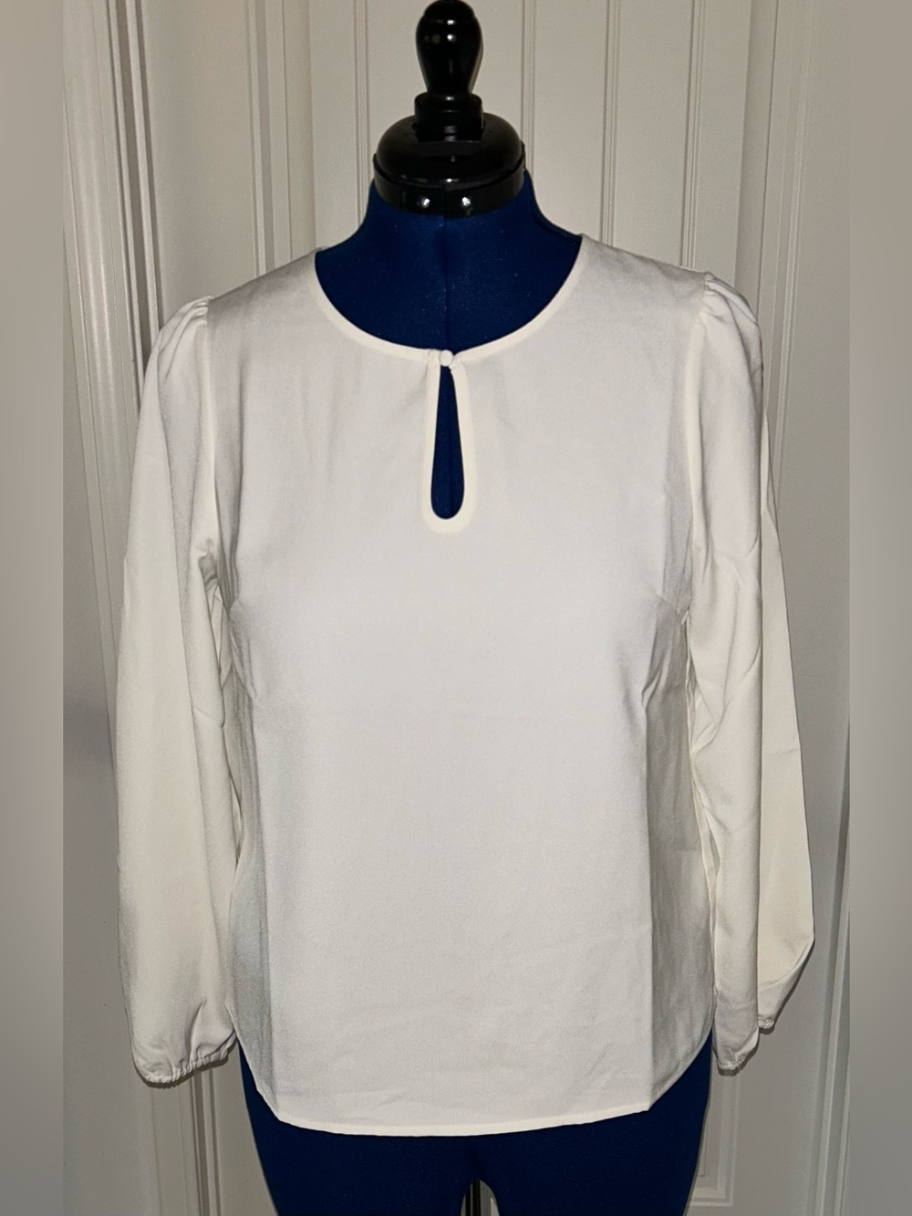 NEW!! J. Crew Ivory Keyhole Long Sleeve Blouse